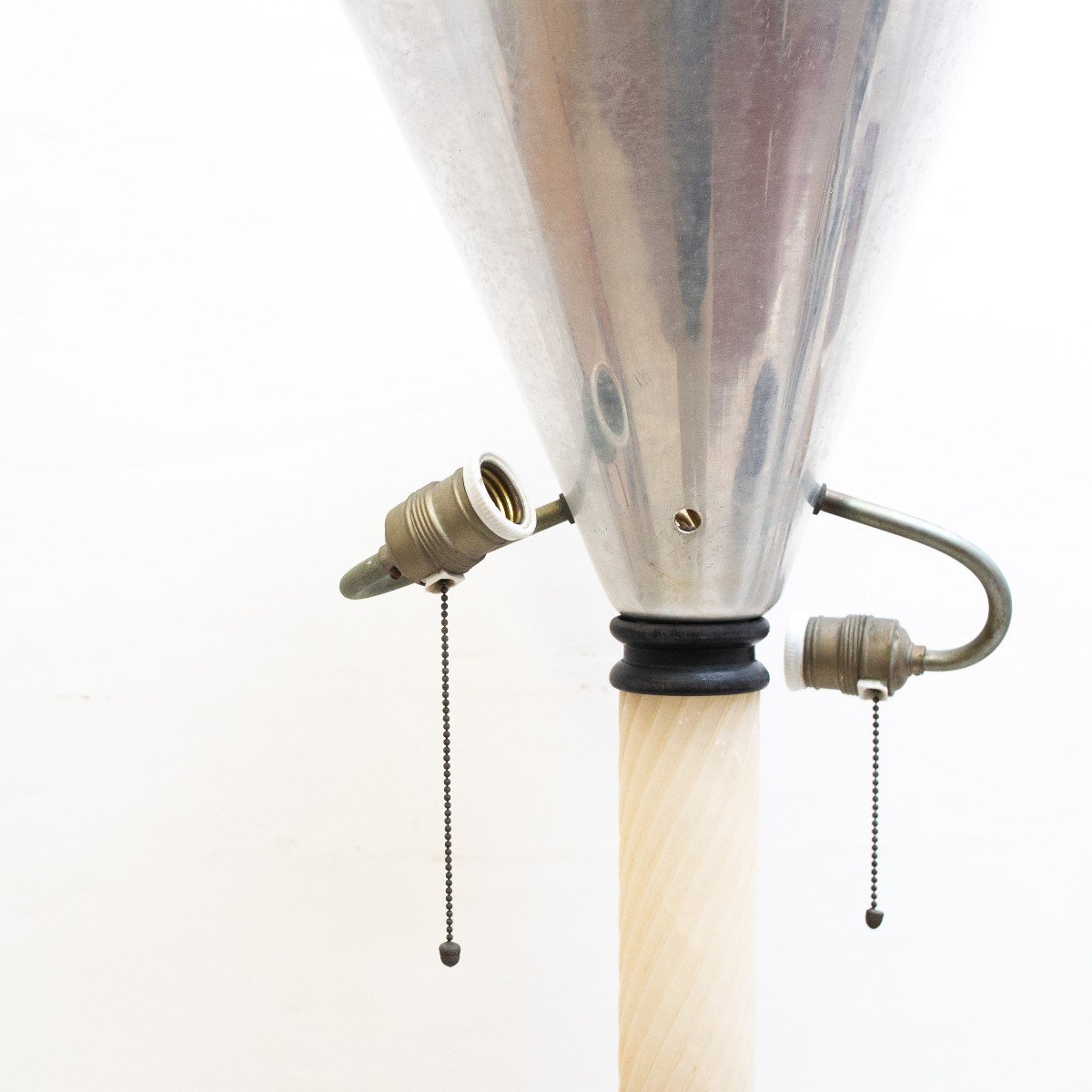 Lampada da terra in alabastro di design, Anni '30 -photo-3