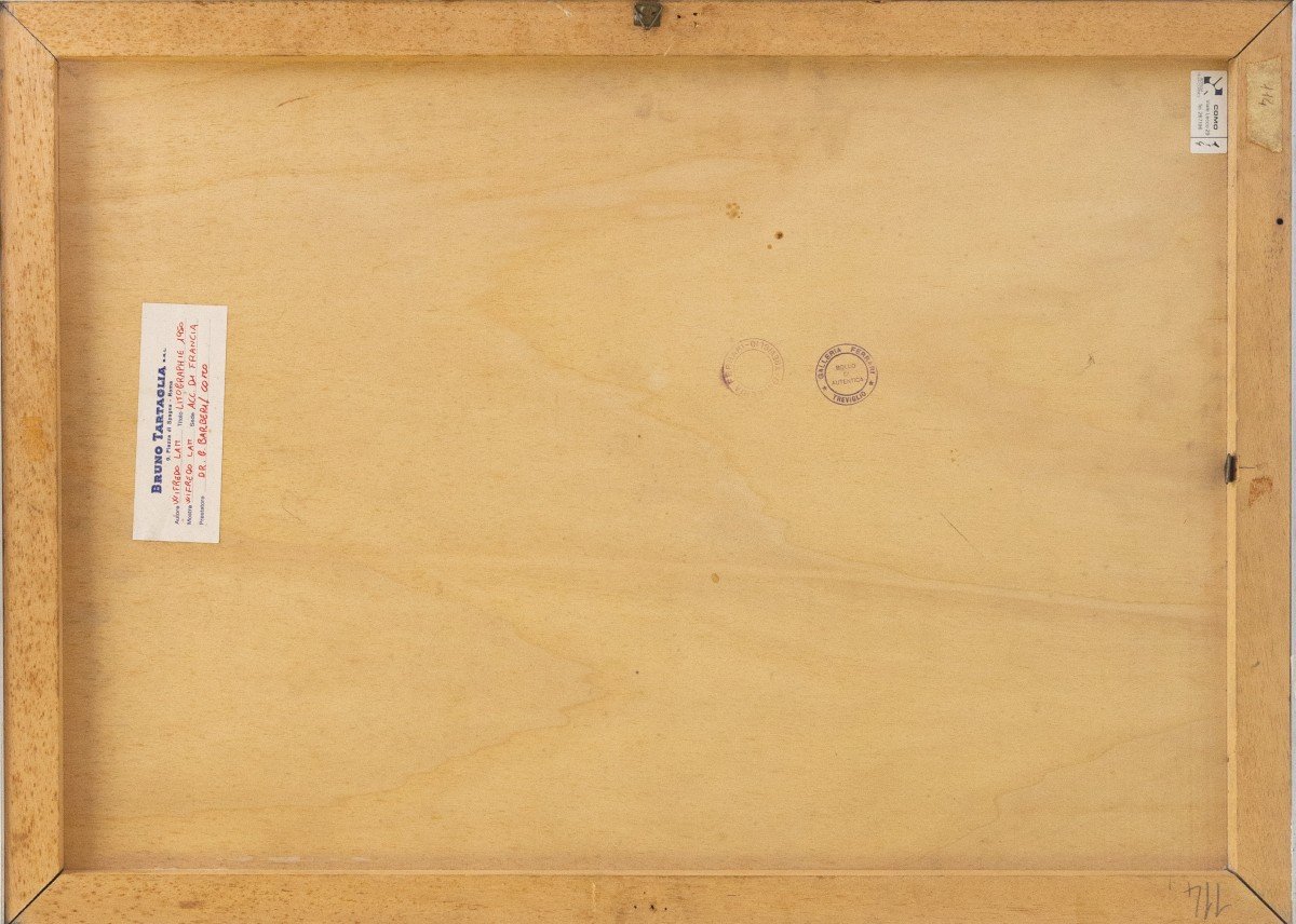 Litografia, ”Emblema Giallo”, di Wifredo Lam, firmato, 1952-photo-3