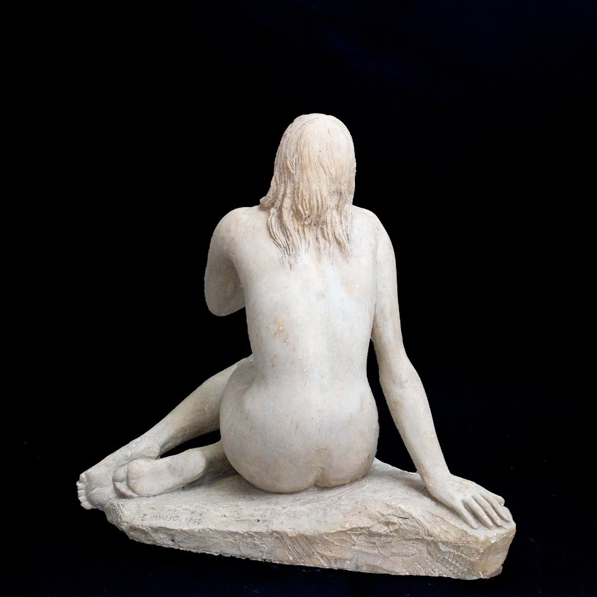 Emilio Musso, Grande scultura in gesso, "Giovane Donna", 1937-photo-5