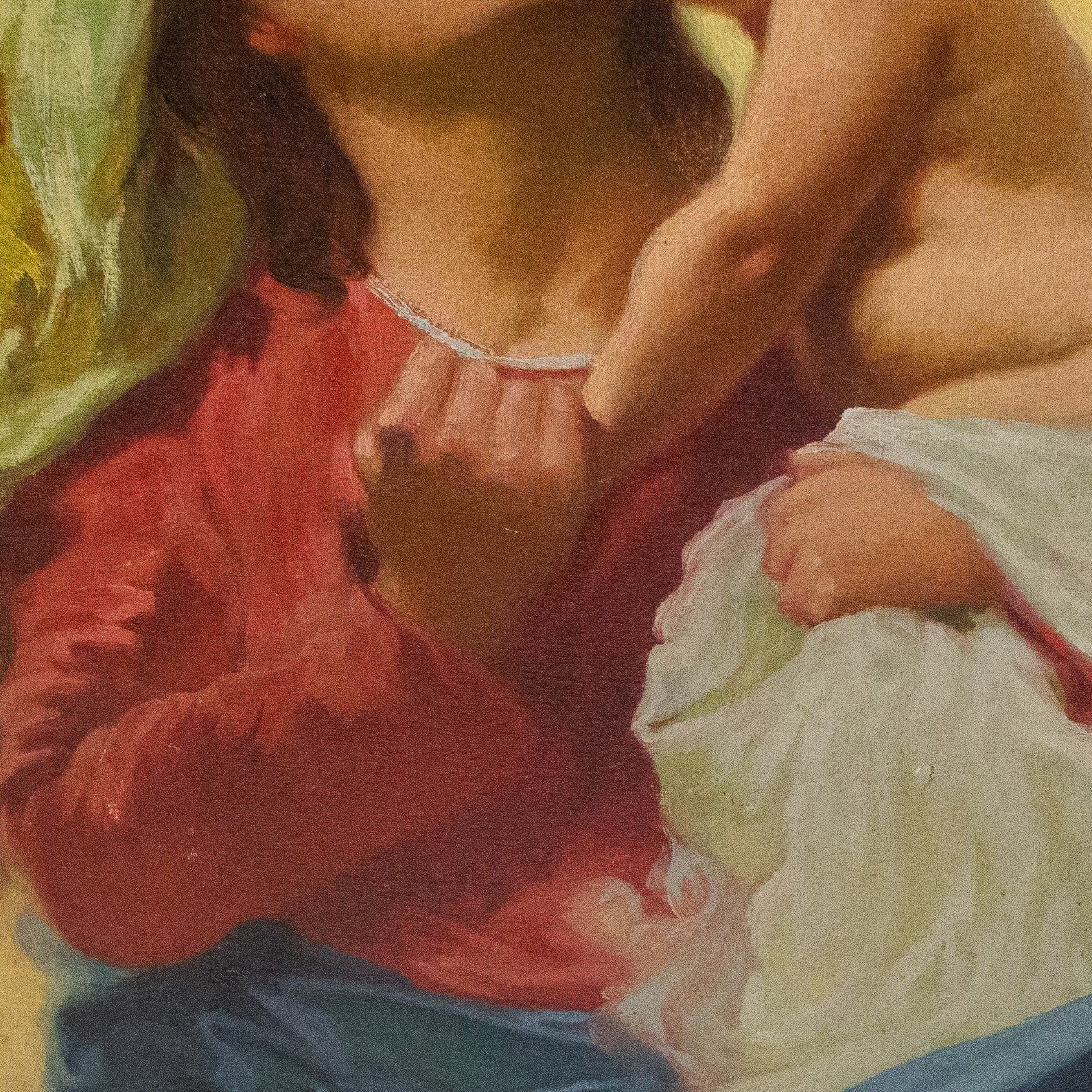 Umberto Gnata, olio su tela, "Mater Purissima", da Domenico Morelli, Anni '40-photo-3