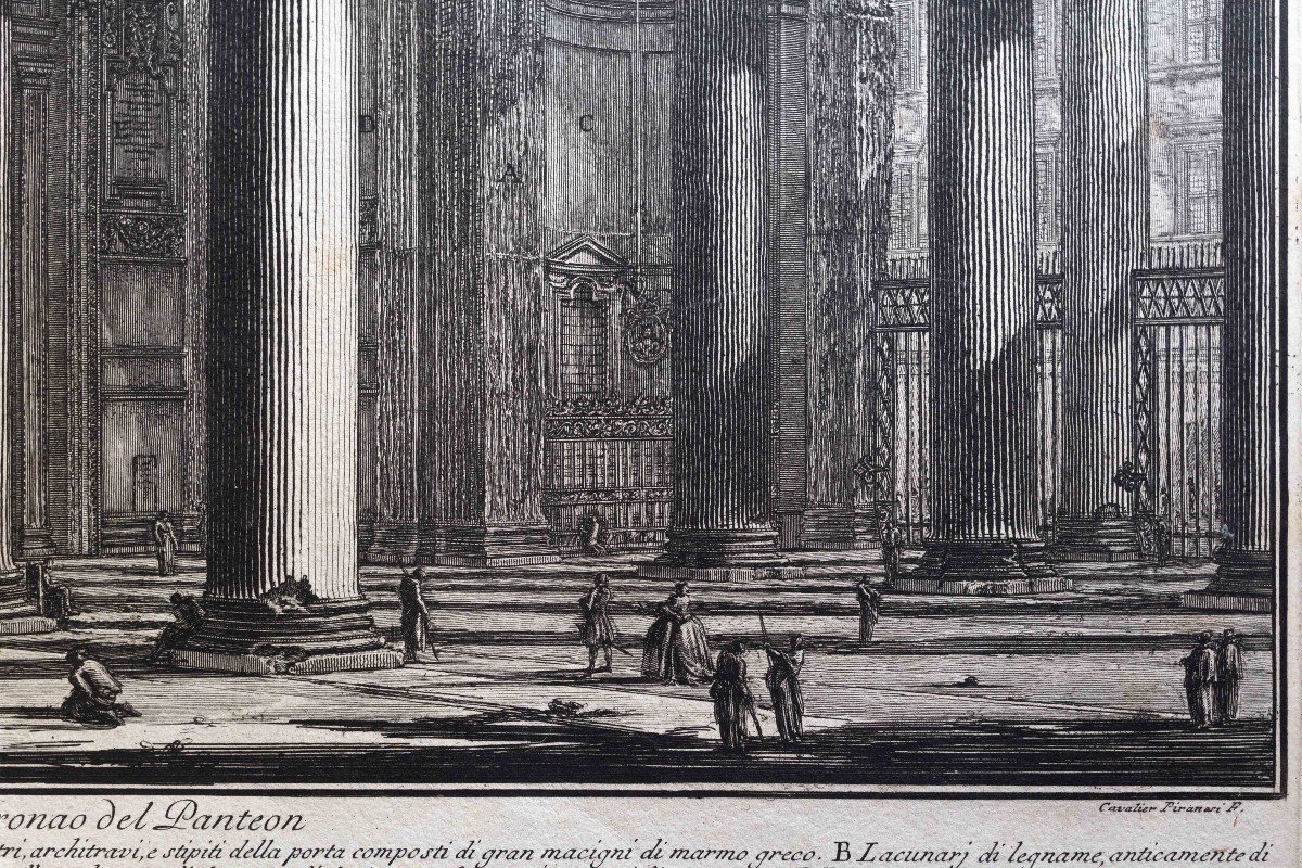 Piranesi Giovanni Battista, "Veduta interna del Pronao del Panteon, 1769 -photo-2