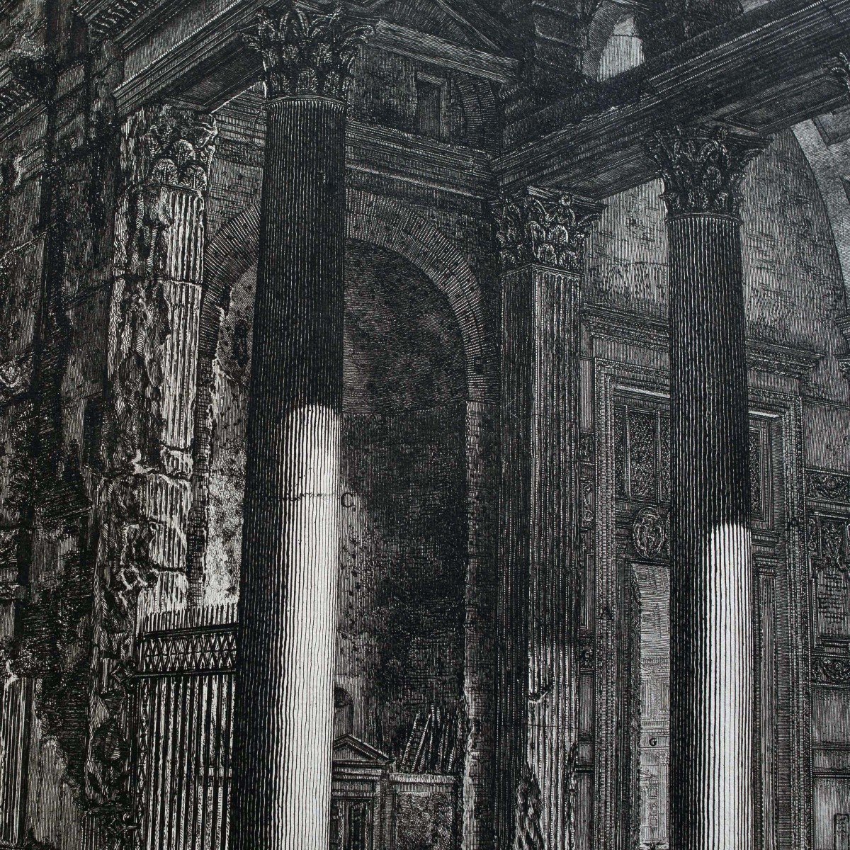 Piranesi Giovanni Battista, "Veduta interna del Pronao del Panteon, 1769 -photo-1