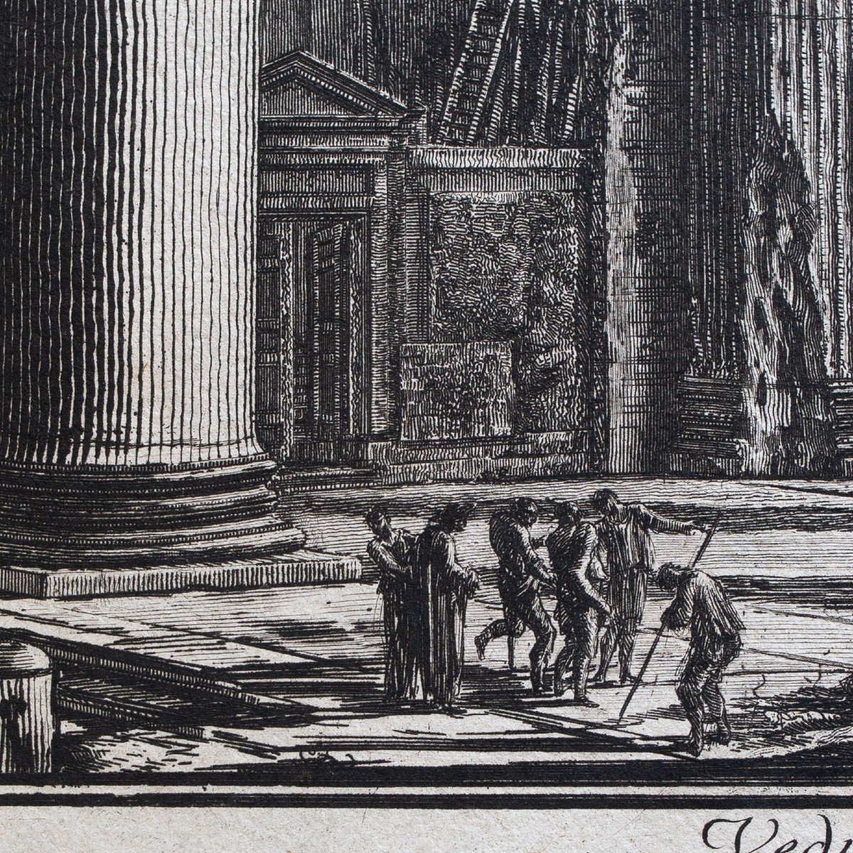 Piranesi Giovanni Battista, "Veduta interna del Pronao del Panteon, 1769 -photo-3