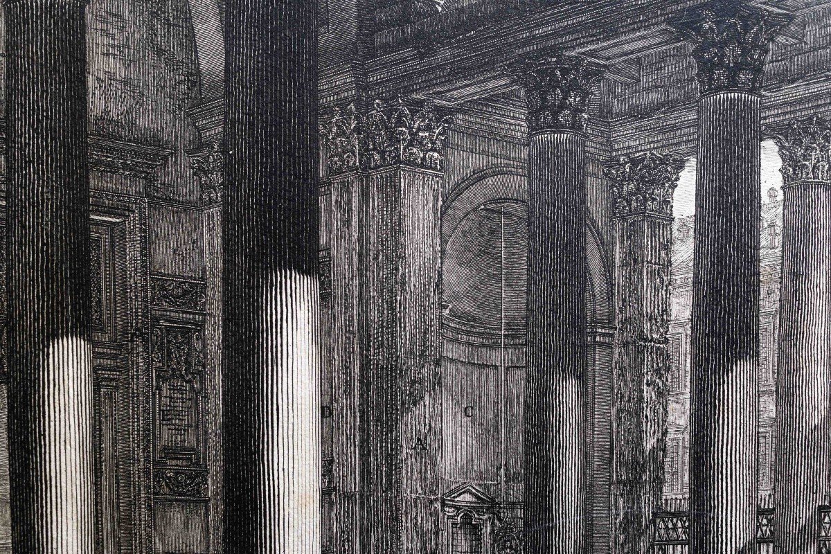 Piranesi Giovanni Battista, "Veduta interna del Pronao del Panteon, 1769 -photo-5