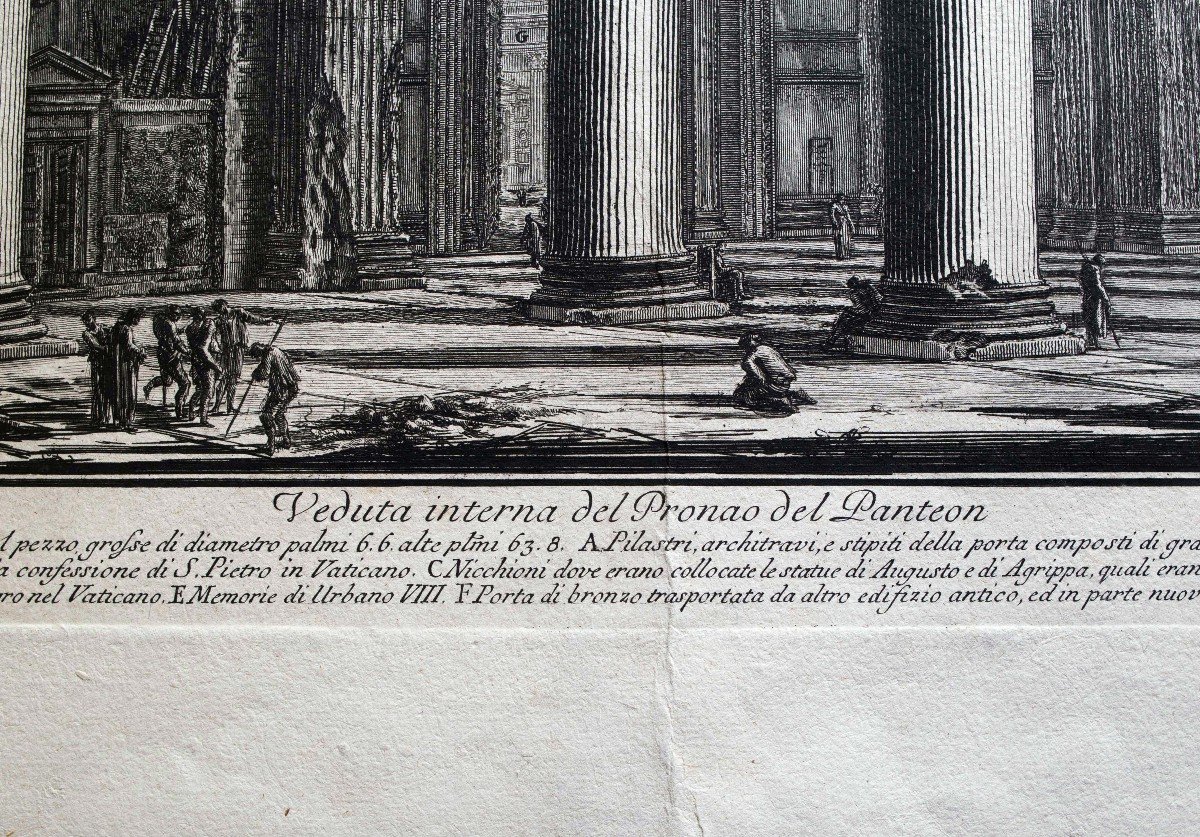 Piranesi Giovanni Battista, "Veduta interna del Pronao del Panteon, 1769 -photo-7
