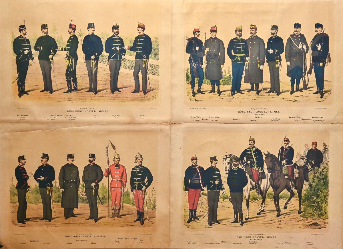 Le uniformi militari, stampe litografiche a colori, Primi del '900-photo-2