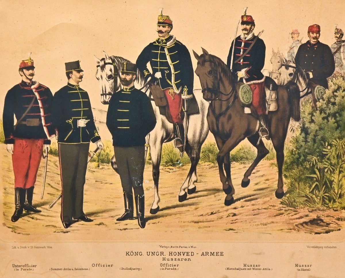 Le uniformi militari, stampe litografiche a colori, Primi del '900-photo-4