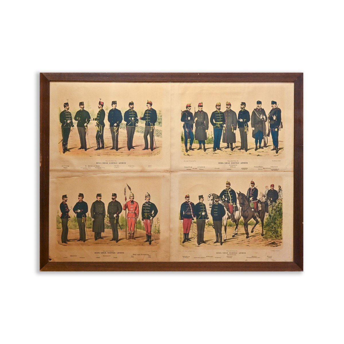 Le uniformi militari, stampe litografiche a colori, Primi del '900