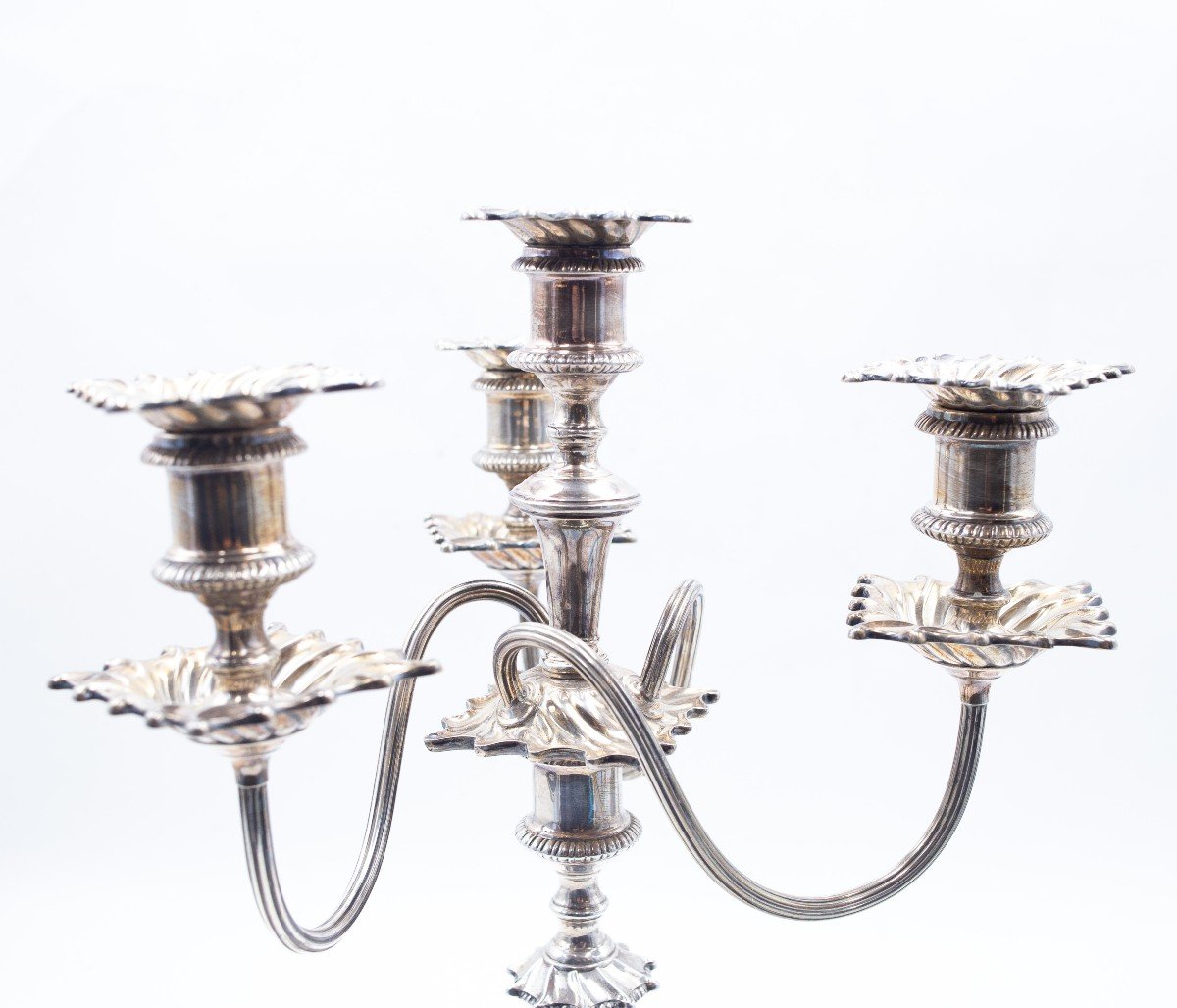 Candeliere in argento H E & Co., origine inglese, Epoca Primi '900-photo-1