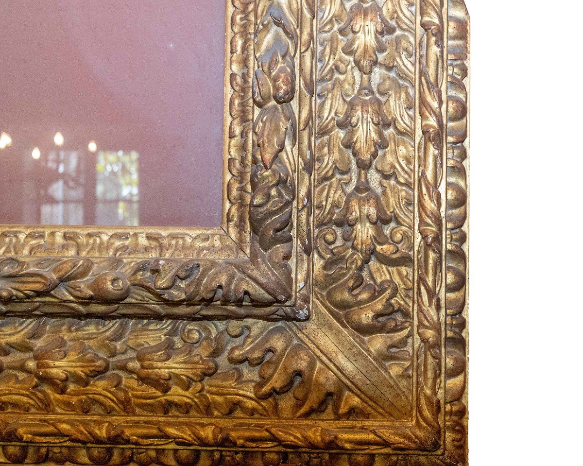 Grande Cornice in legno dorato intagliato, Stile Seicentesco, Epoca primi '900-photo-6