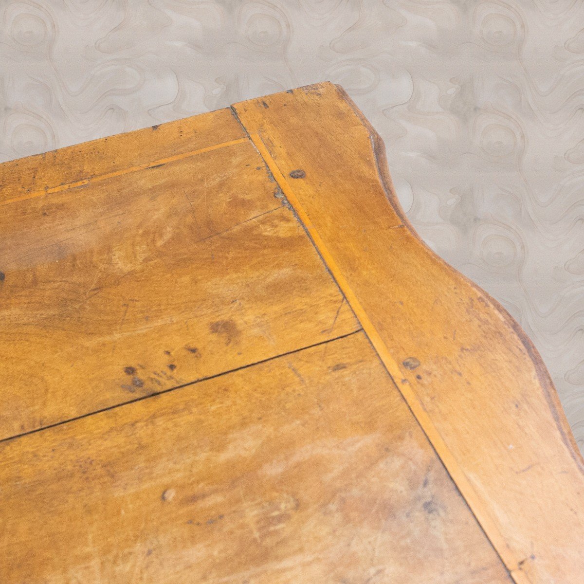 Tavolino barocco piemontese in noce con cassetto, originale, Epoca '800-photo-2