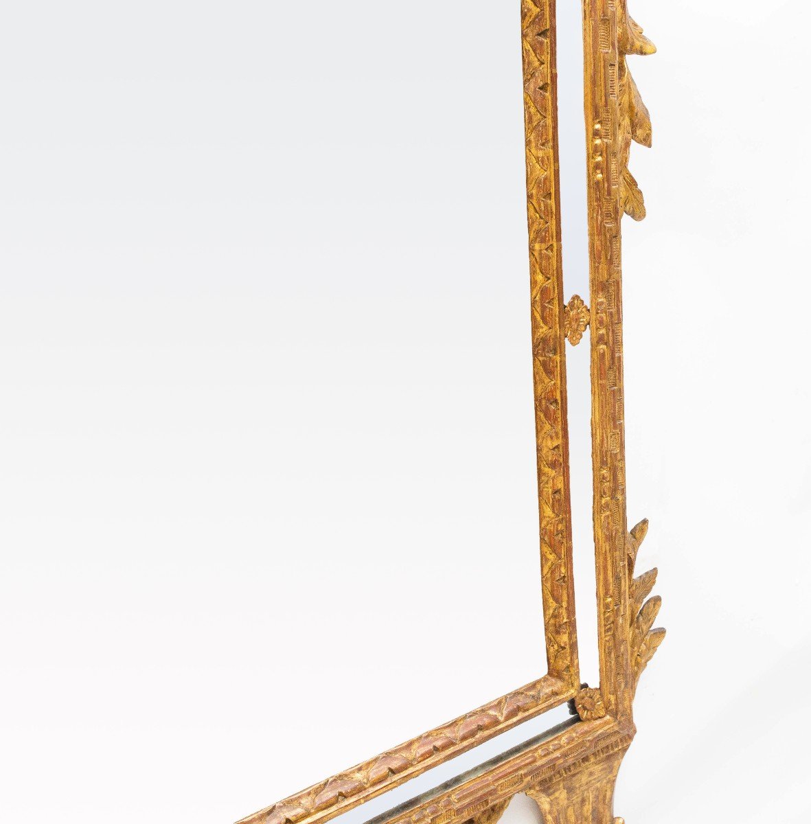 Specchiera / Caminiera in legno dorato, originale Luigi XVI dell'700-photo-2