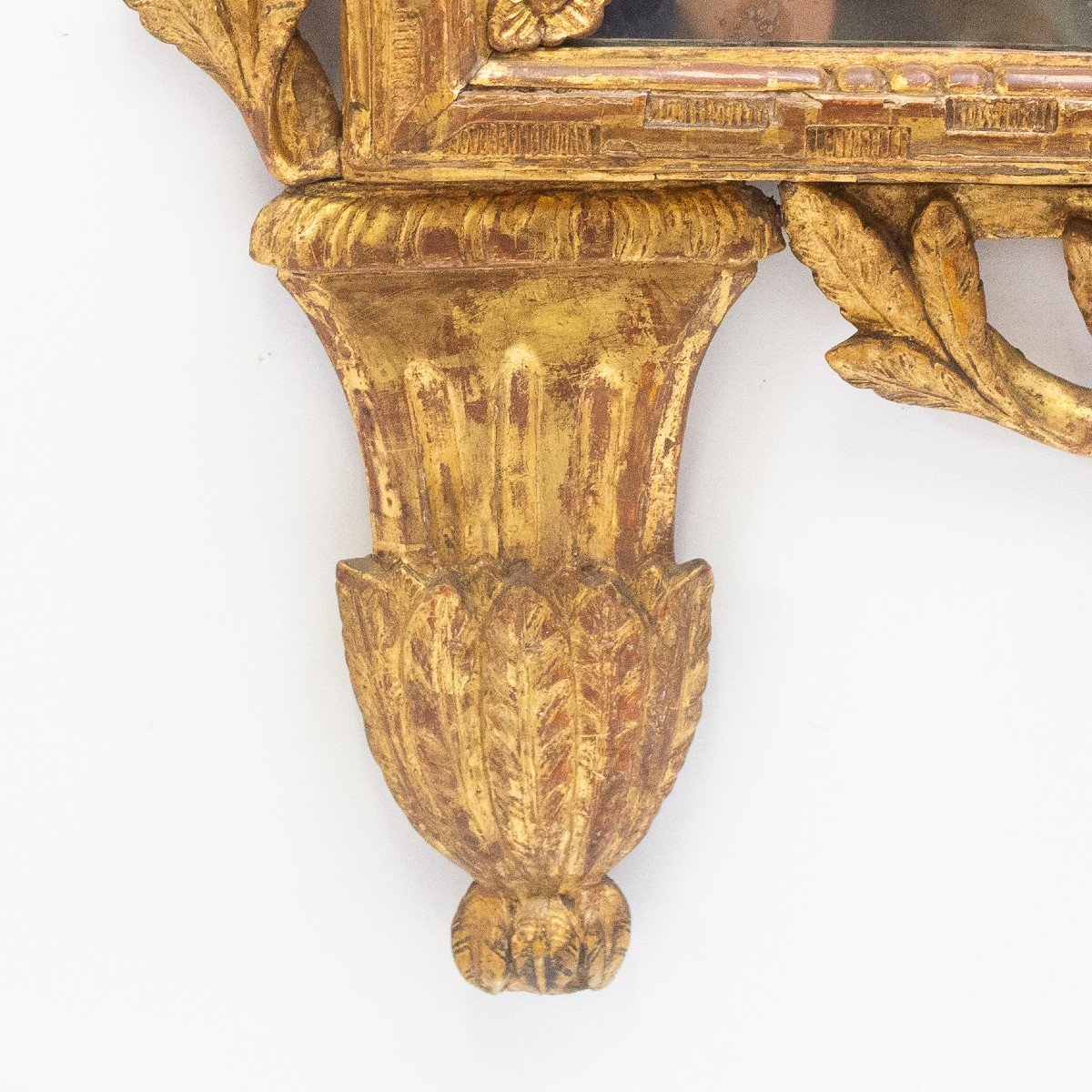 Specchiera / Caminiera in legno dorato, originale Luigi XVI dell'700-photo-4