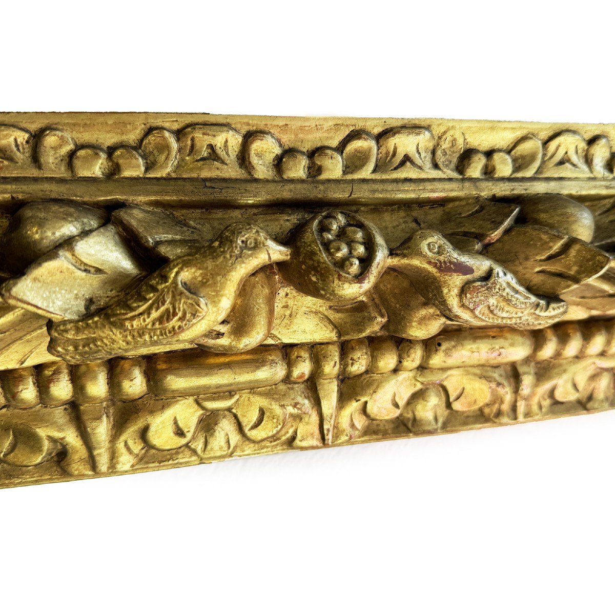Antica cornice in legno, dorata a guazzo, Epoca '700-photo-4