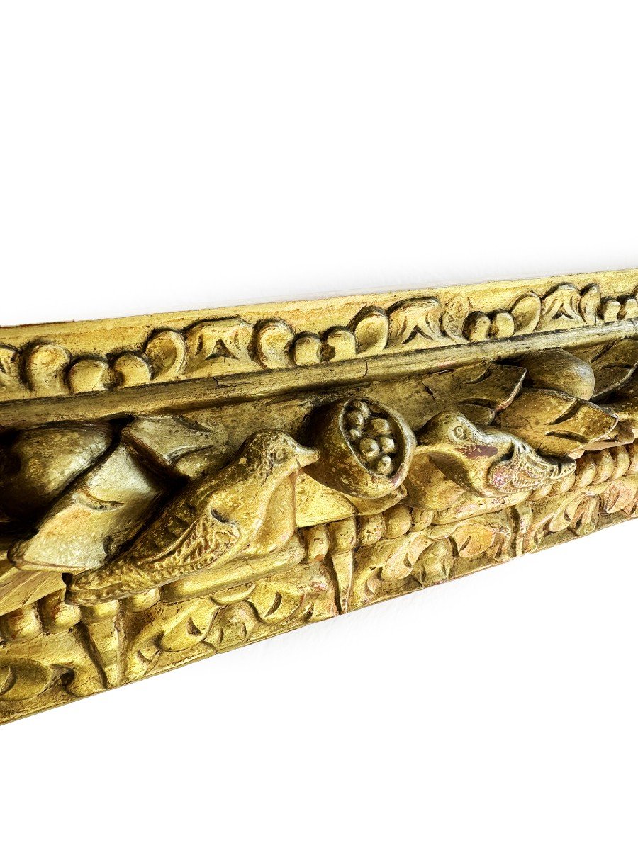 Antica cornice in legno, dorata a guazzo, Epoca '700-photo-2