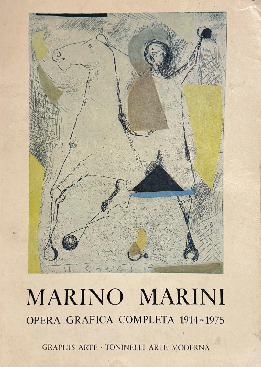 Marino Marini, Acquaforte, "Rappresentazione", tiratura I/XX, 1970-photo-4