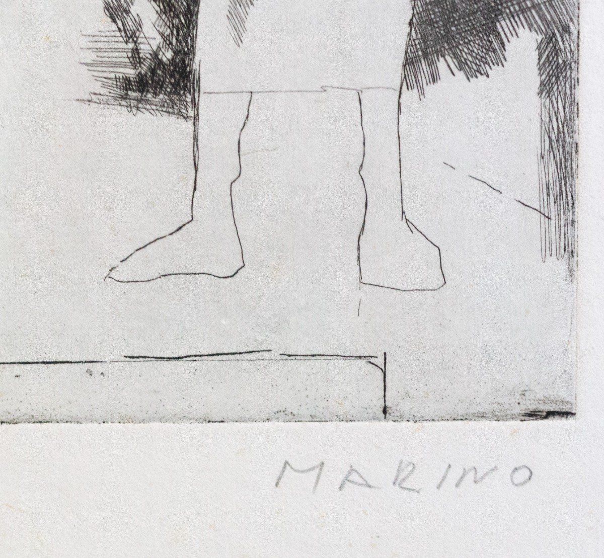 Marino Marini, Acquaforte, "Rappresentazione", tiratura I/XX, 1970-photo-2