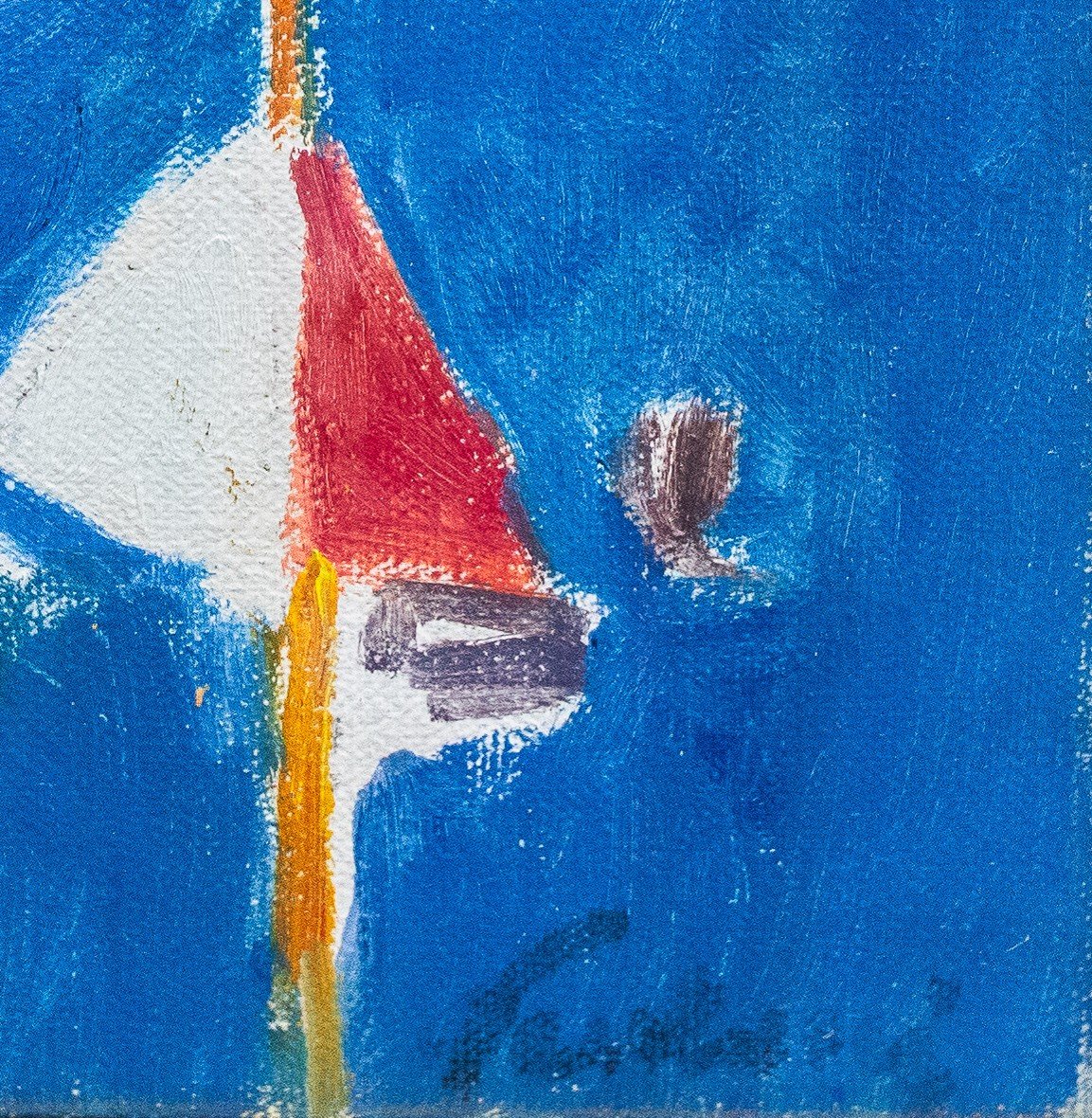 Enrico Paulucci, "Regata", Olio su tela, firmato, Metà del '900-photo-3