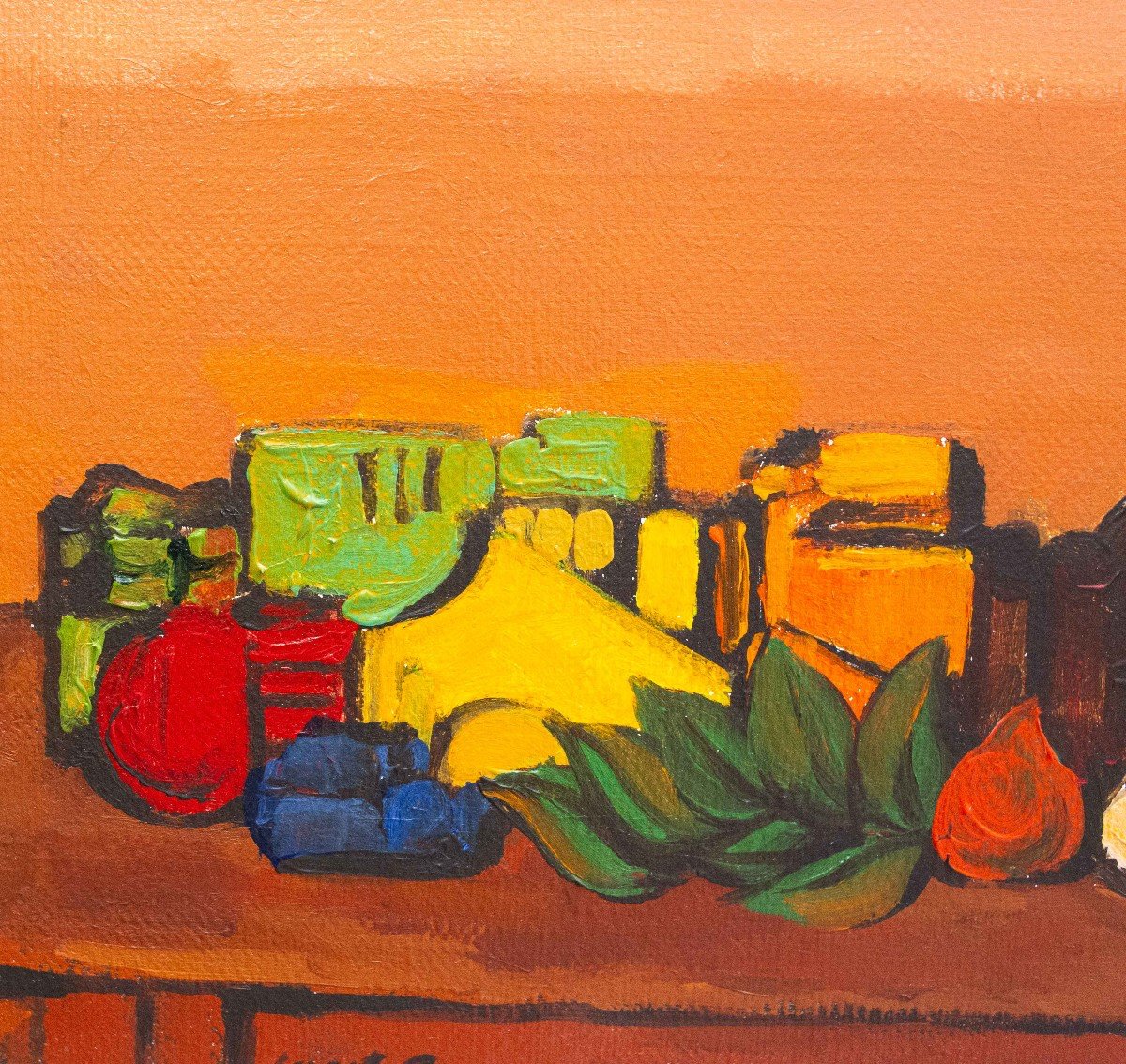 Domenico Cantatore, acrilico, "Natura Morta", firmato, 1972-photo-2