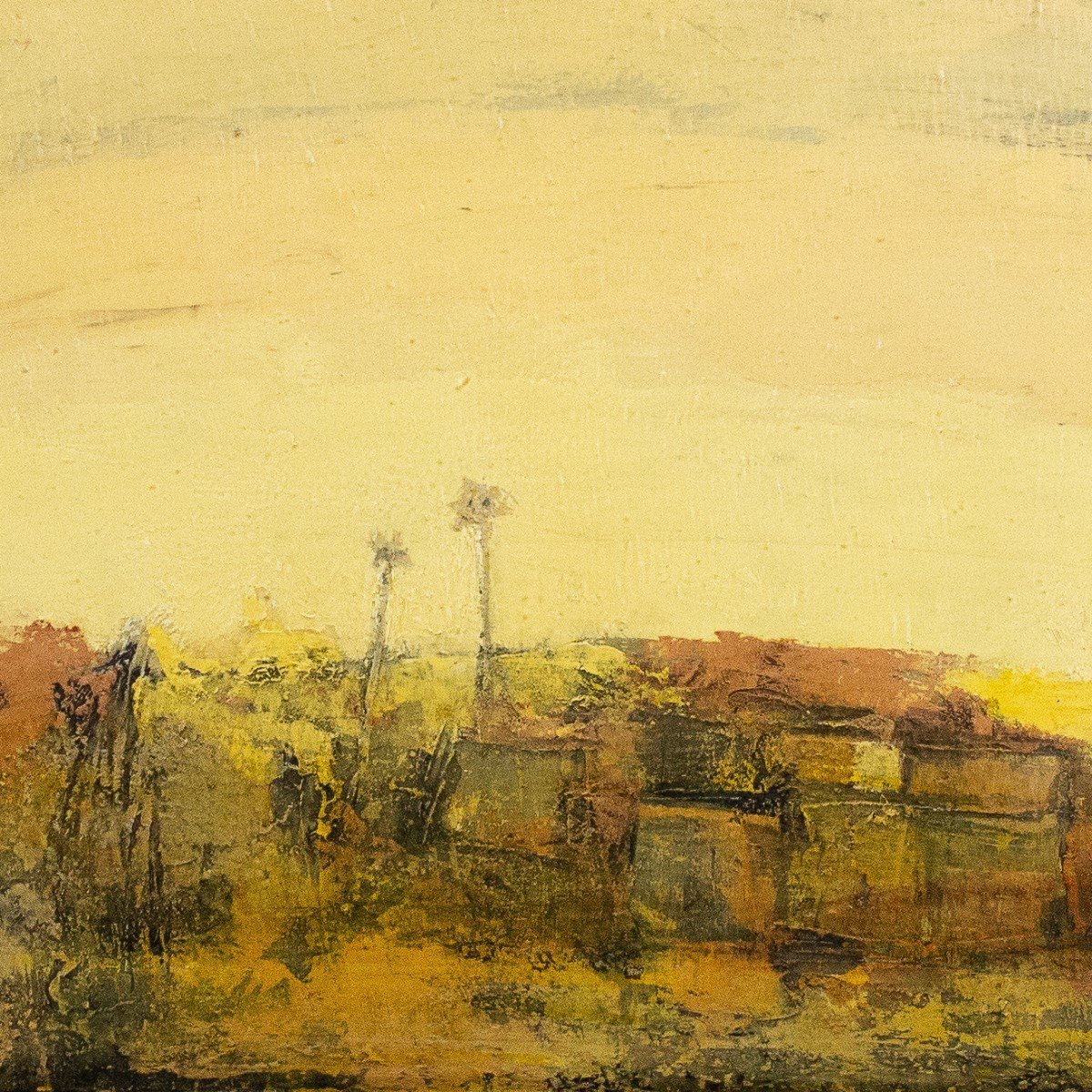 Pippo Pozzi, "Villaggio Egiziano", olio su tela, Epoca '900-photo-2