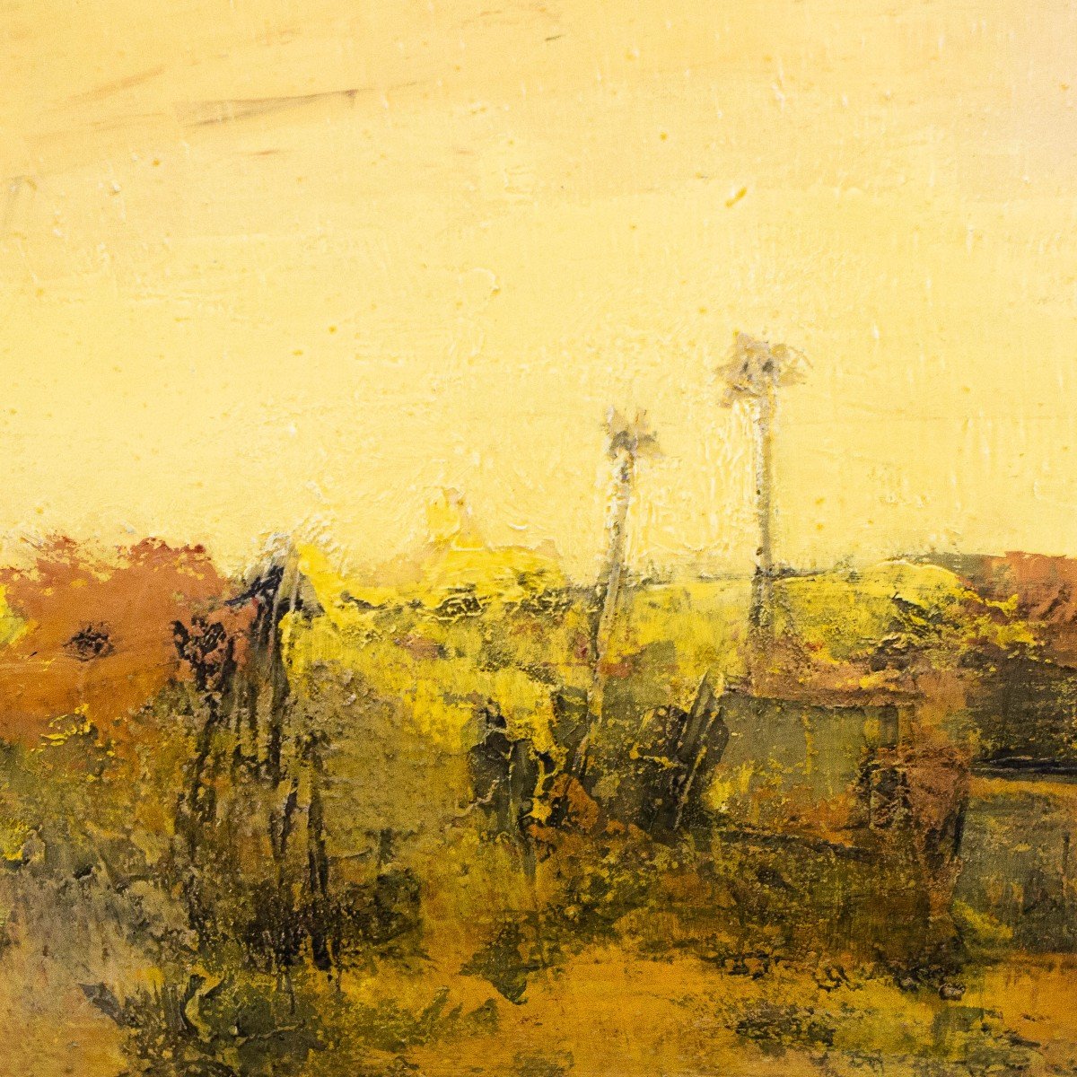 Pippo Pozzi, "Villaggio Egiziano", olio su tela, Epoca '900-photo-5