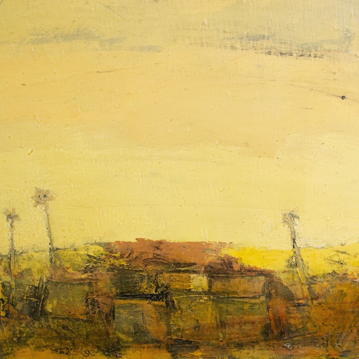 Pippo Pozzi, "Villaggio Egiziano", olio su tela, Epoca '900-photo-7