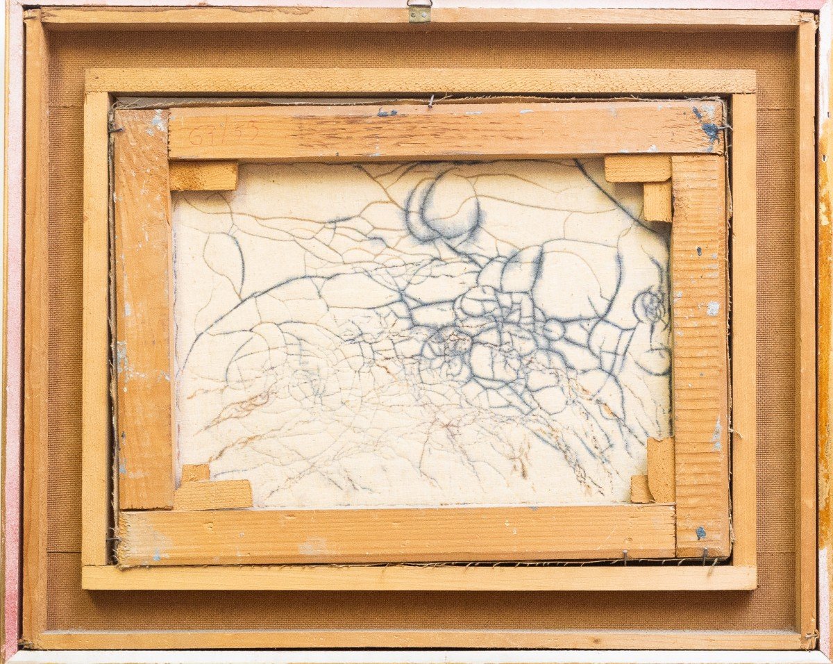 Pippo Pozzi, "Il casotto Rosa", olio su tela, firmato, 1964-photo-1