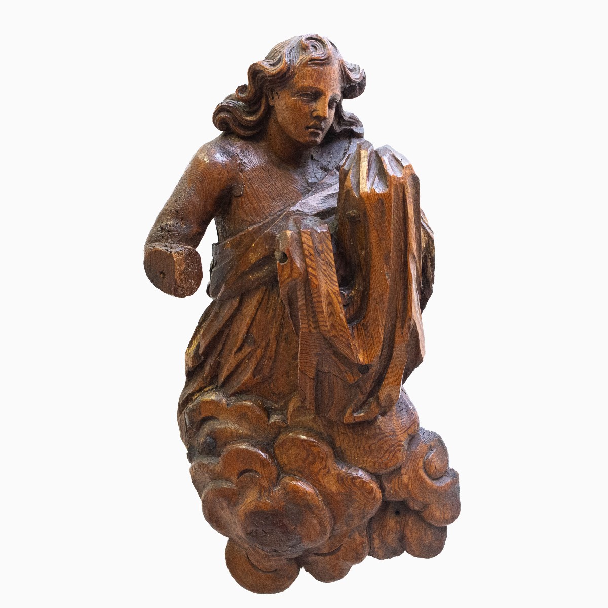 Coppia sculture intagliate lignee da parete, "Scene Religiose", Epoca '600-photo-2