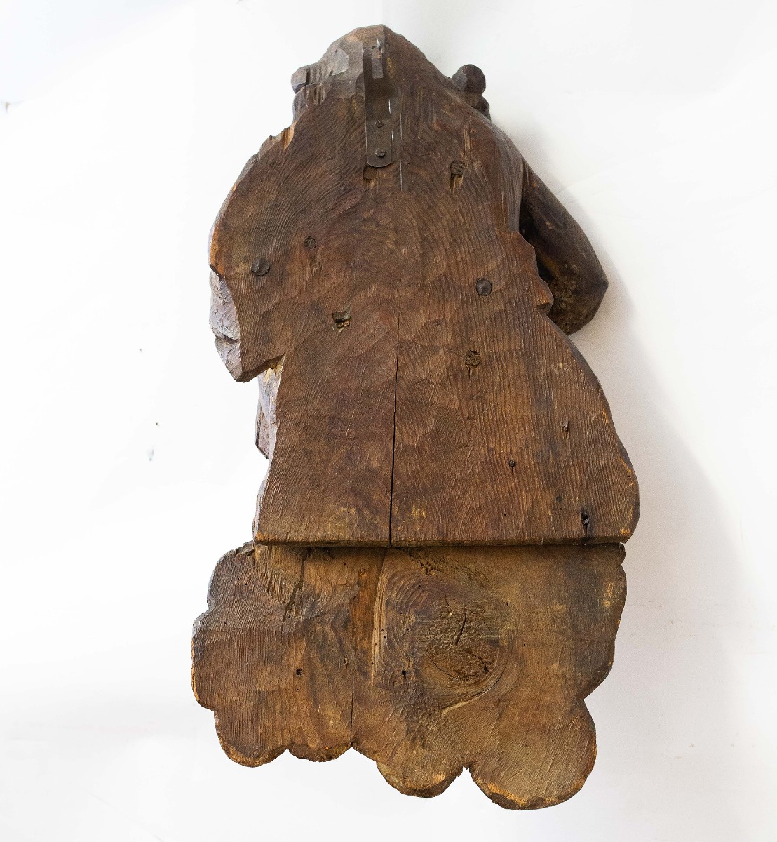 Coppia sculture intagliate lignee da parete, "Scene Religiose", Epoca '600-photo-4