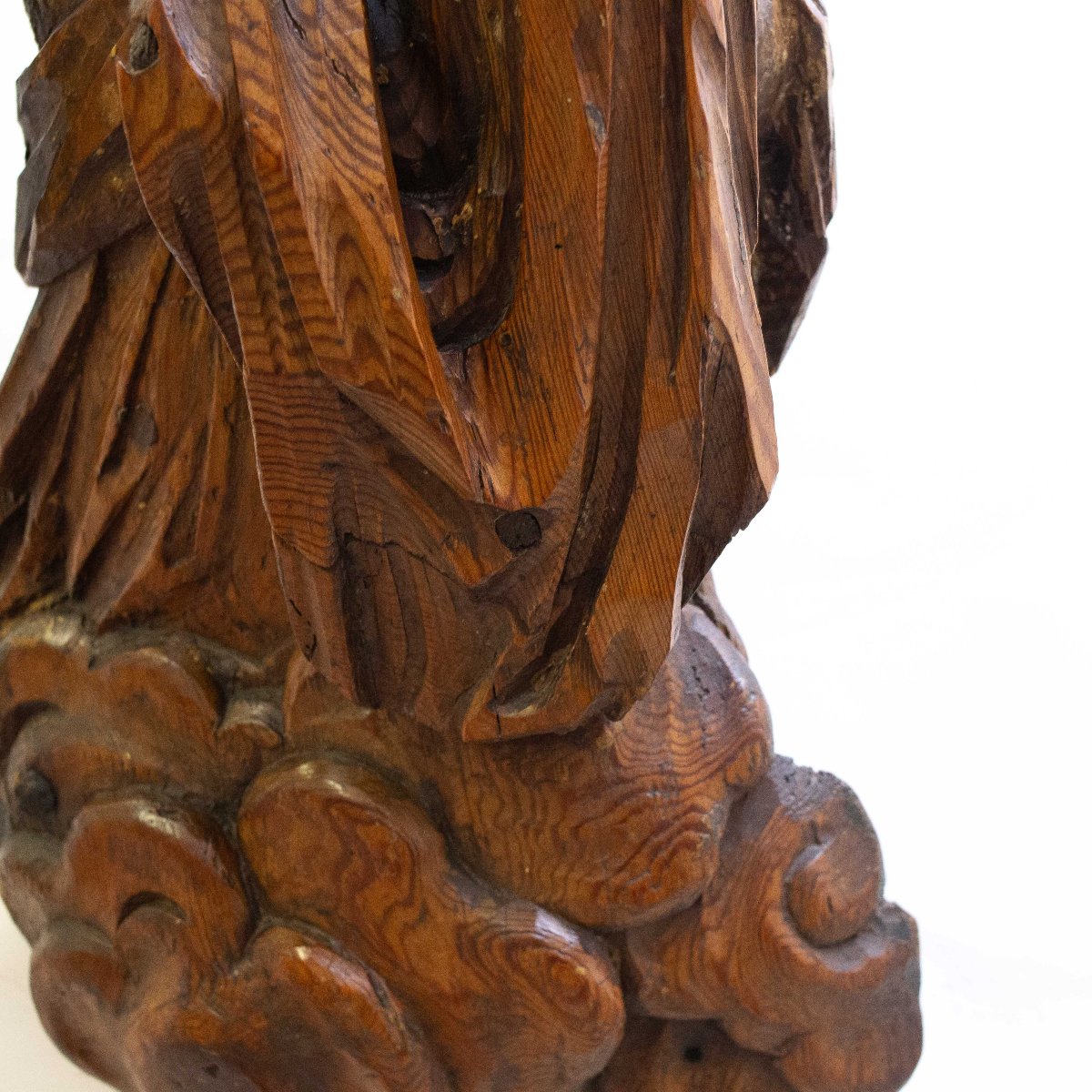 Coppia sculture intagliate lignee da parete, "Scene Religiose", Epoca '600-photo-3