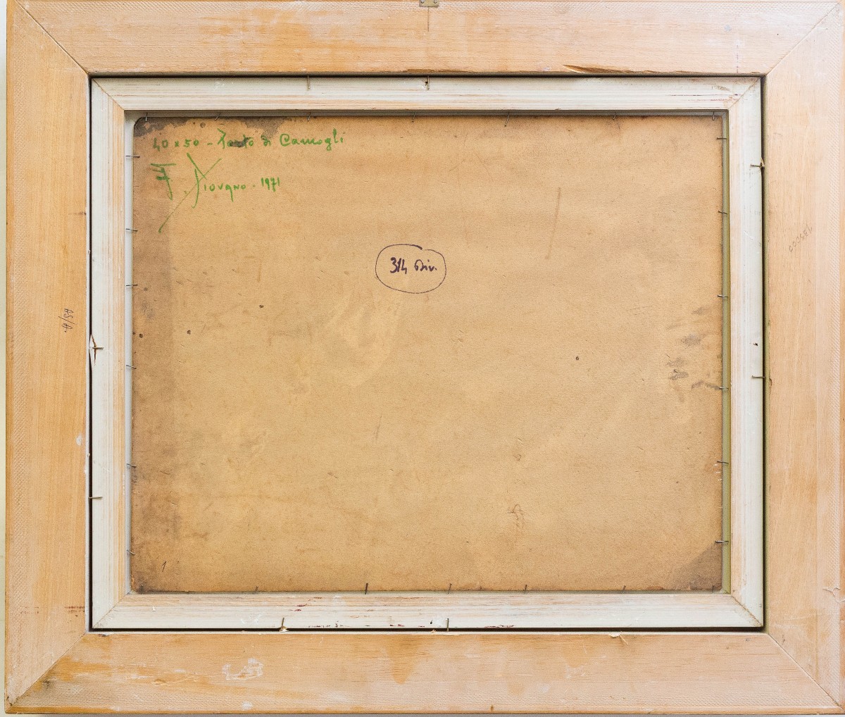 Ferruccio Piovano, "Porto di Camogli", olio su cartone, firmato, 1974-photo-4