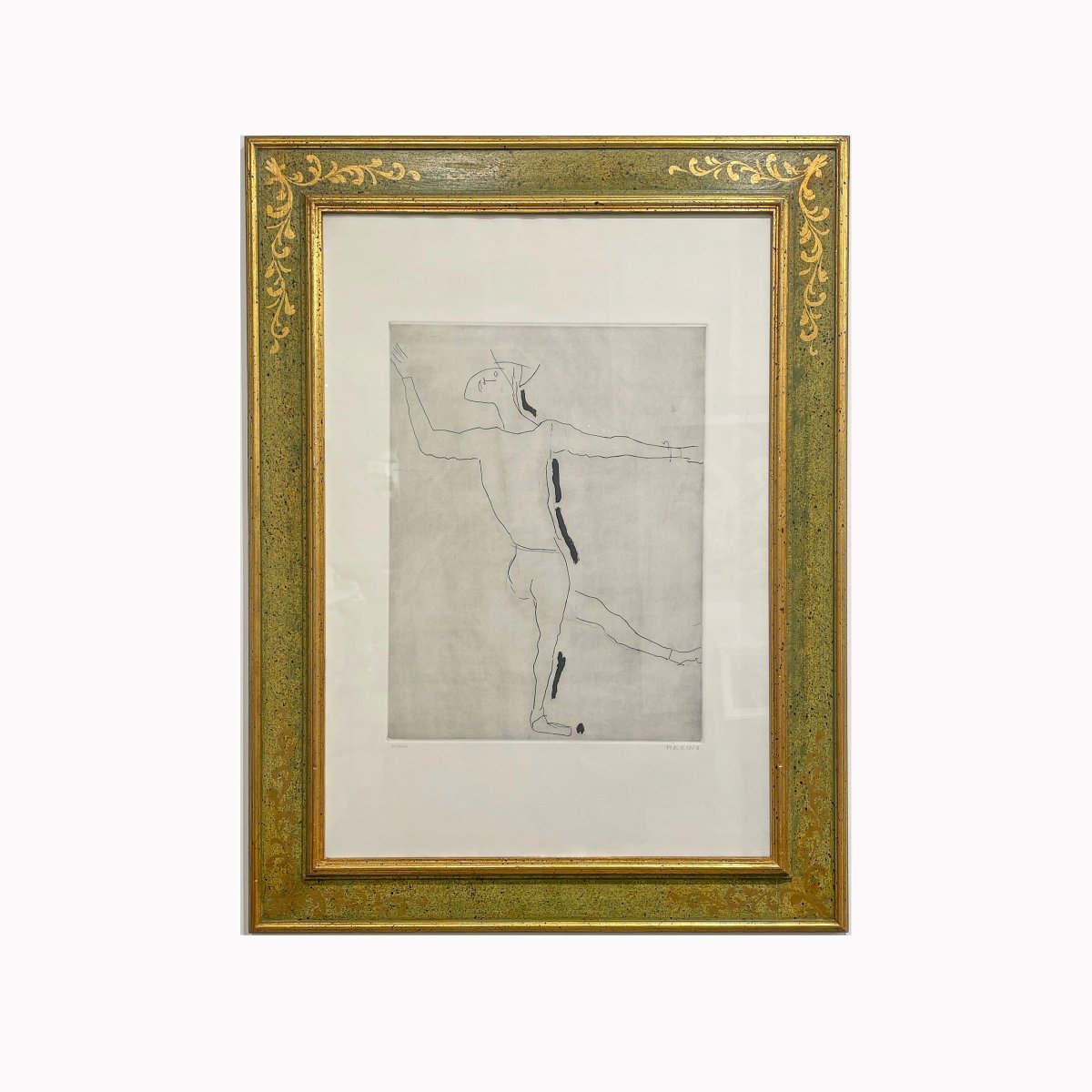 Marino Marini, "Gioco II" 1973, acquaforte, firmato-photo-3