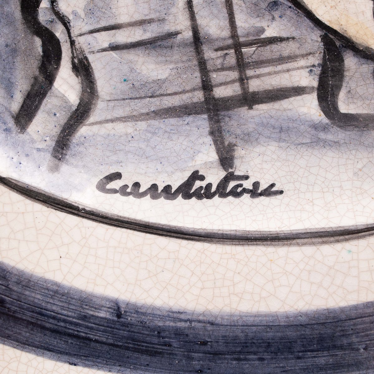 Domenico Cantatore, Piatto in ceramica, "Nudo femminile", 29/50, firmato-photo-4