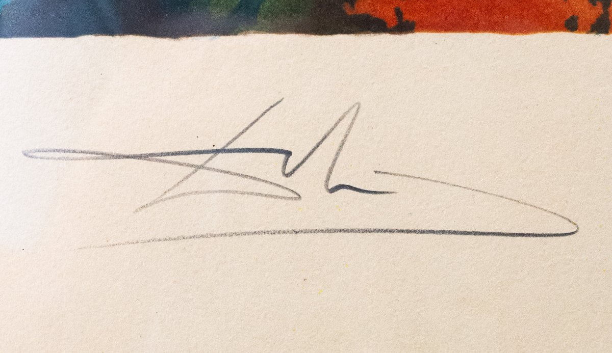 Salvador Dalì, "Leone di Caribia", Ed. 195, litografia, firmata, Anni '80-photo-3
