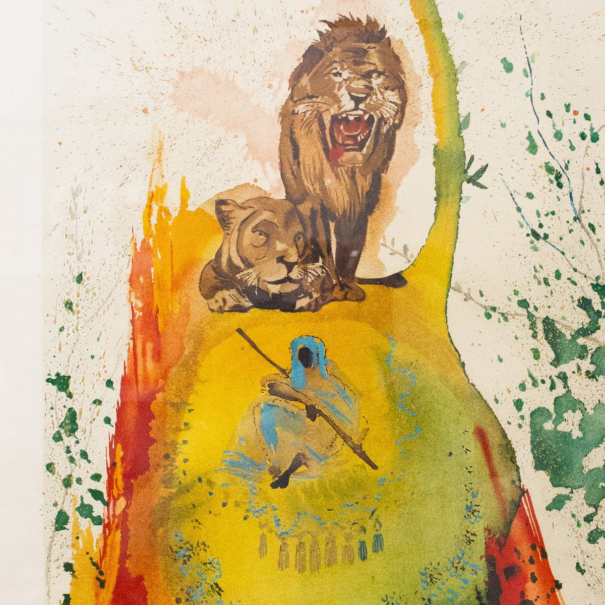 Salvador Dalì, "Leone di Caribia", Ed. 195, litografia, firmata, Anni '80-photo-2