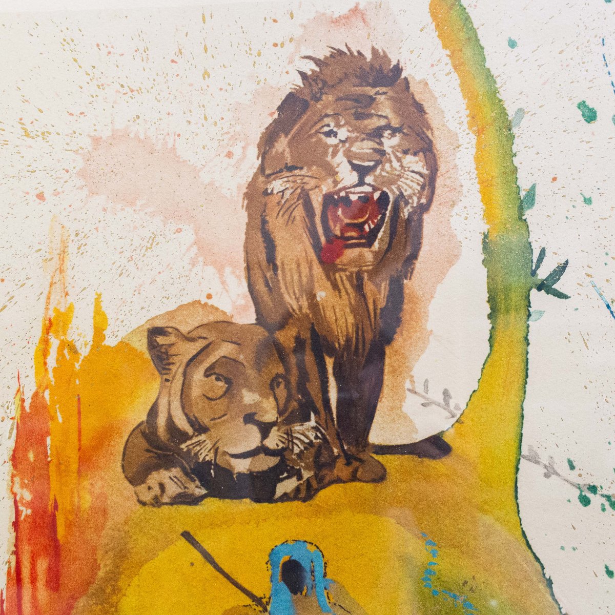 Salvador Dalì, "Leone di Caribia", Ed. 195, litografia, firmata, Anni '80-photo-7