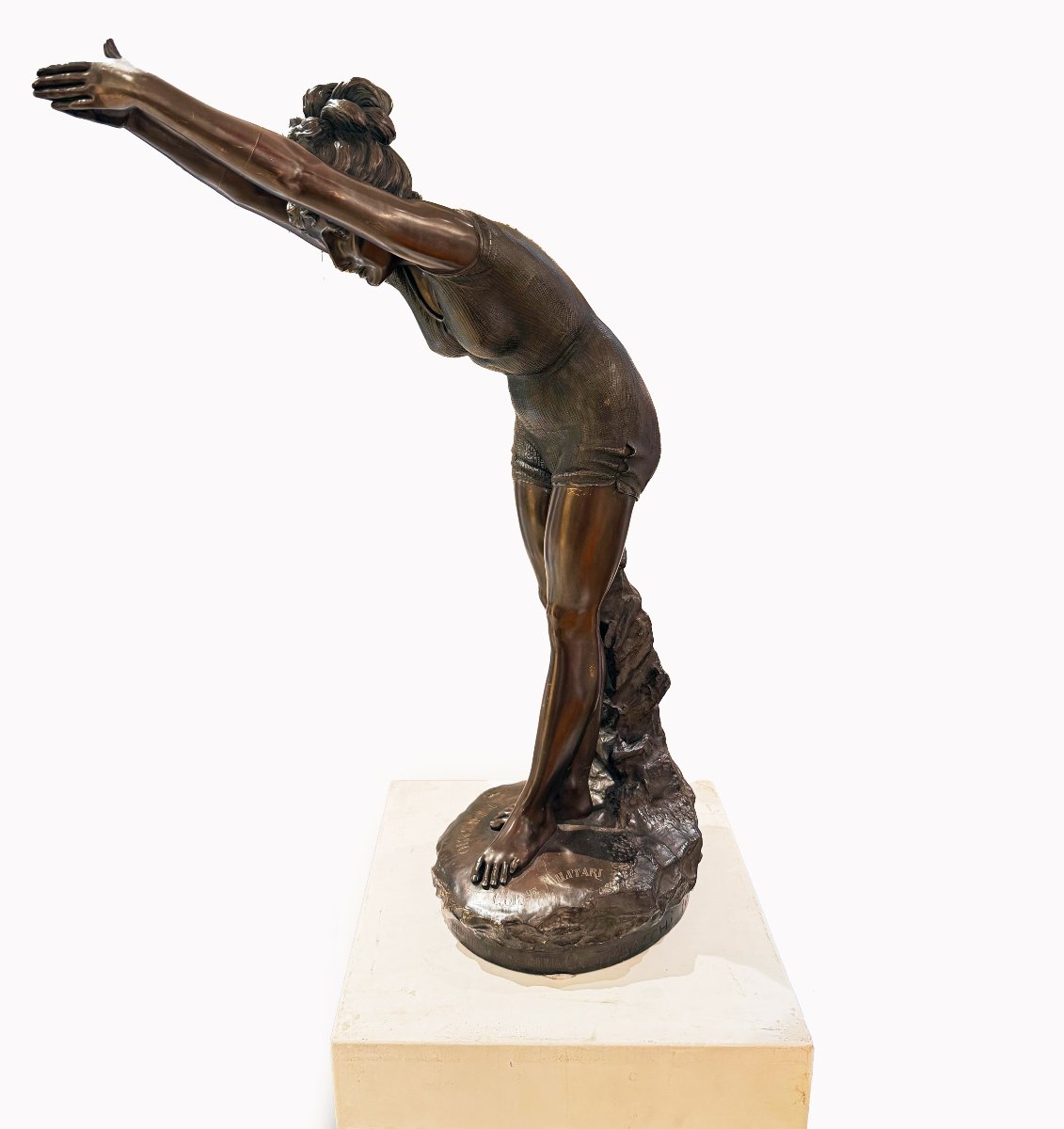 Odoardo Tabacchi (1831 - 1905), “Tuffolina”,scultura in bronzo, 1886-photo-3