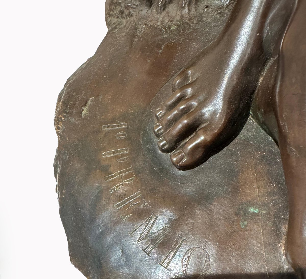 Odoardo Tabacchi (1831 - 1905), “Tuffolina”,scultura in bronzo, 1886-photo-1