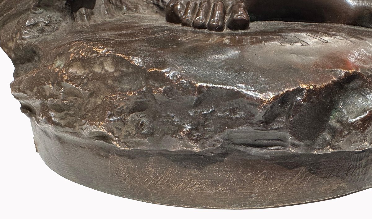 Odoardo Tabacchi (1831 - 1905), “Tuffolina”,scultura in bronzo, 1886-photo-5