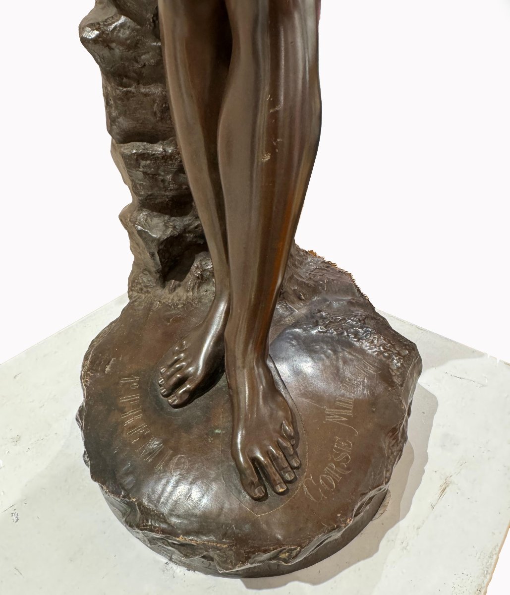Odoardo Tabacchi (1831 - 1905), “Tuffolina”,scultura in bronzo, 1886-photo-6