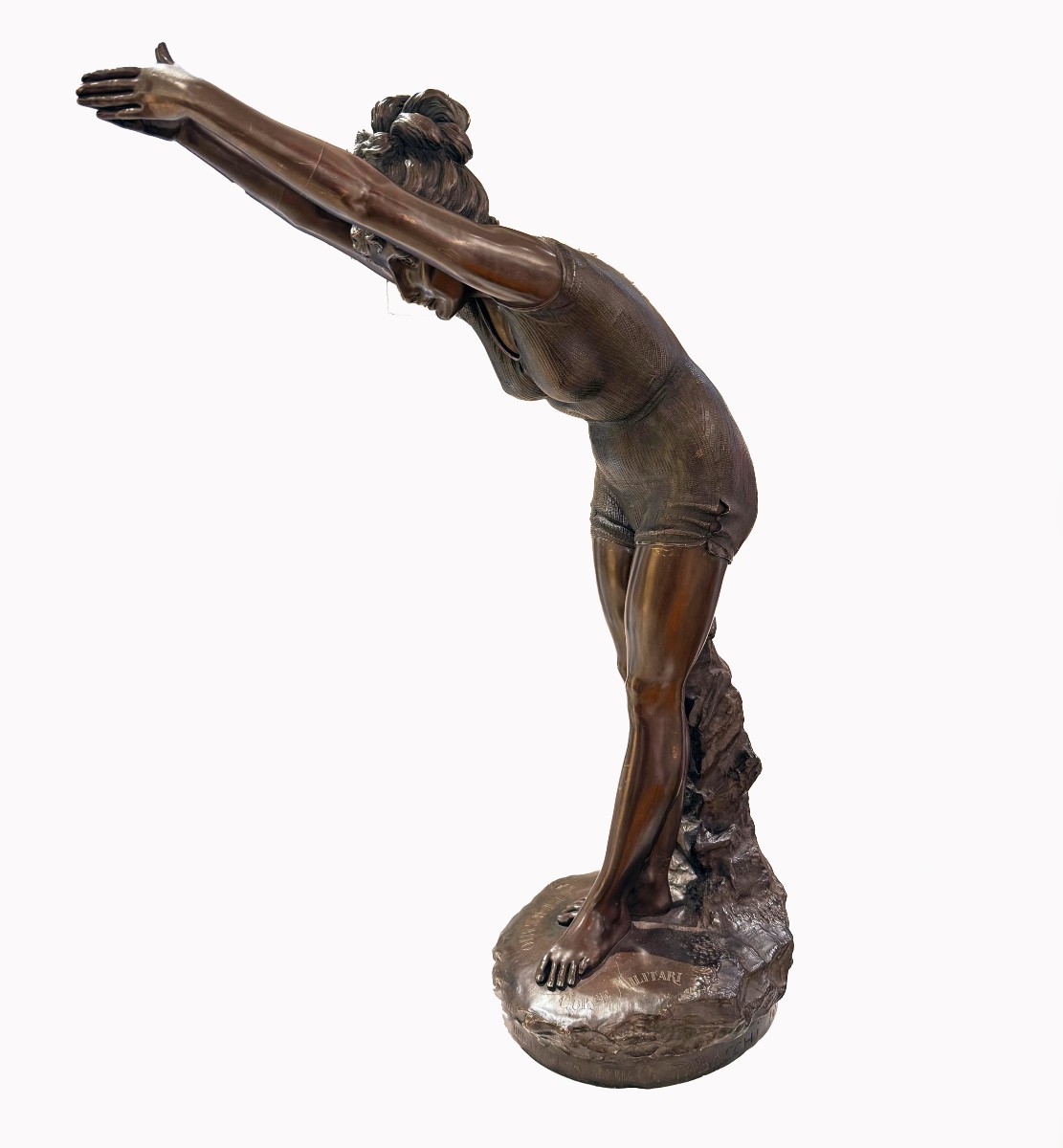 Odoardo Tabacchi (1831 - 1905), “Tuffolina”,scultura in bronzo, 1886