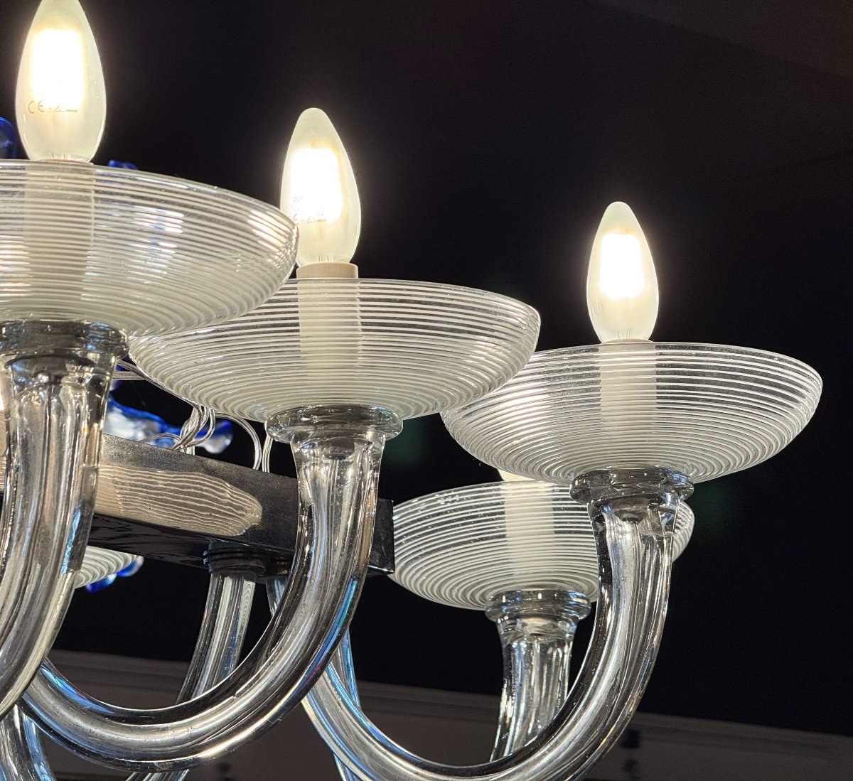 Lampadario Venini, vetro Murano, Anni '50-photo-2