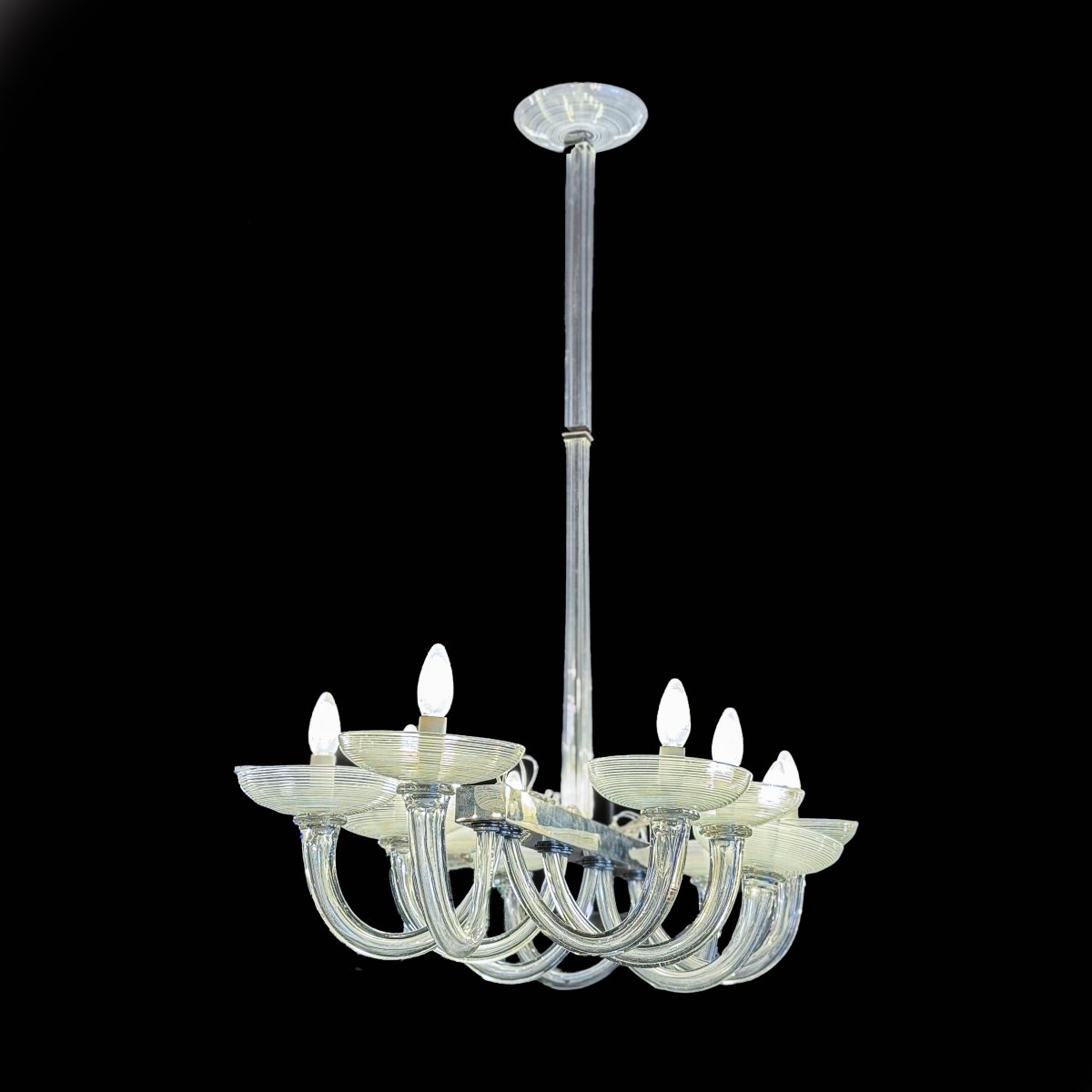 Lampadario Venini, vetro Murano, Anni '50-photo-3