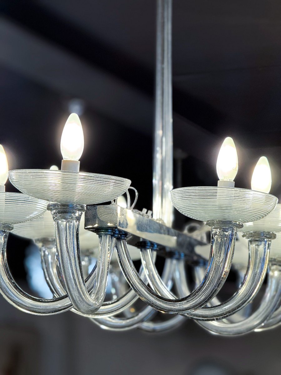 Lampadario Venini, vetro Murano, Anni '50-photo-6
