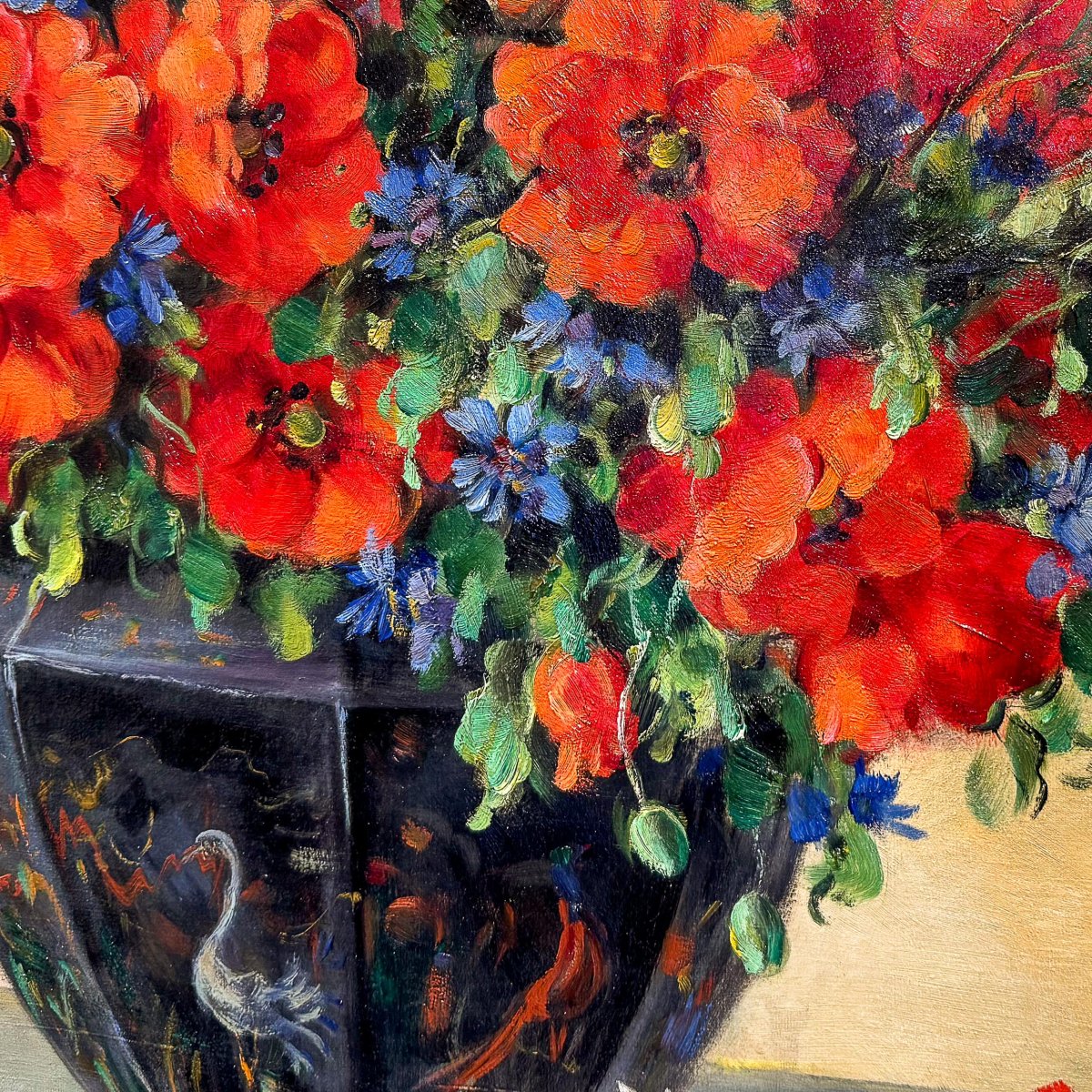 Alfio Paolo Graziani, "Vaso di Fiori", olio su tela, Epoca '900-photo-4