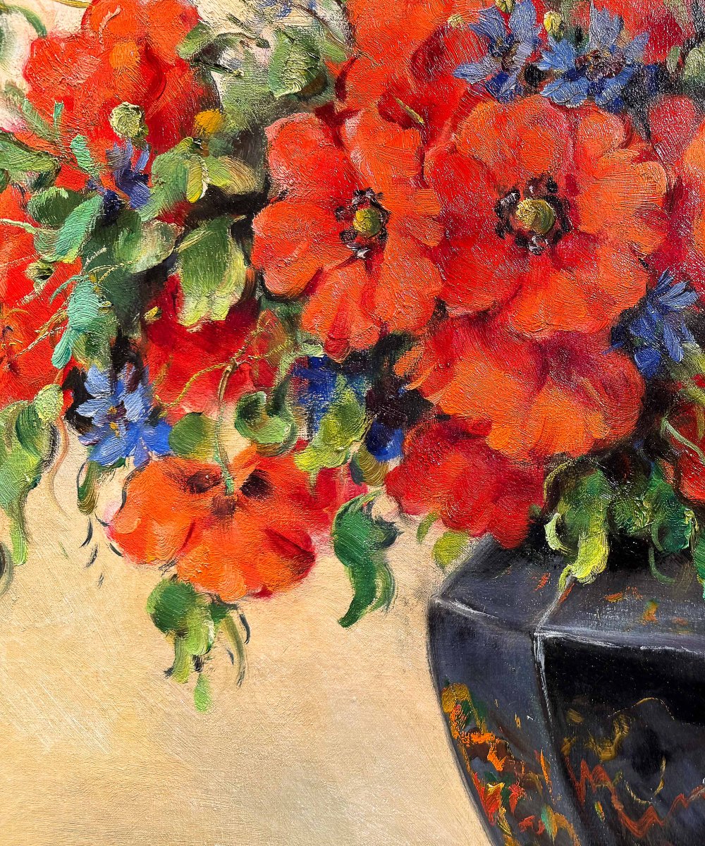 Alfio Paolo Graziani, "Vaso di Fiori", olio su tela, Epoca '900-photo-6