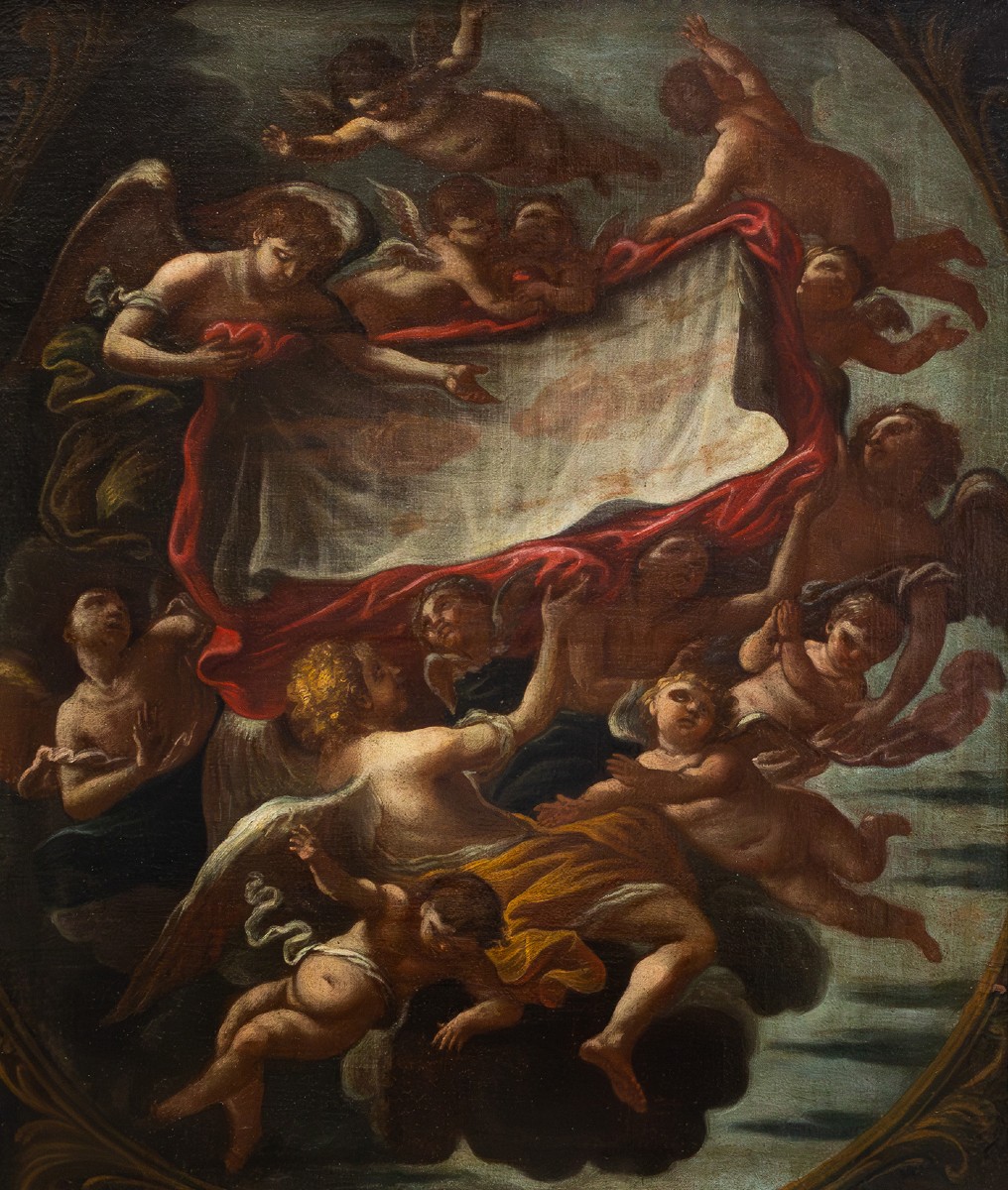 "Gloria d’Angeli con il Velo Sacro", olio su tela, Epoca '600