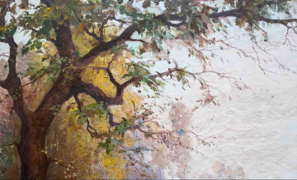 Leonardo Roda, "Nomadi", olio su tela, firmato, Primi del '900-photo-5
