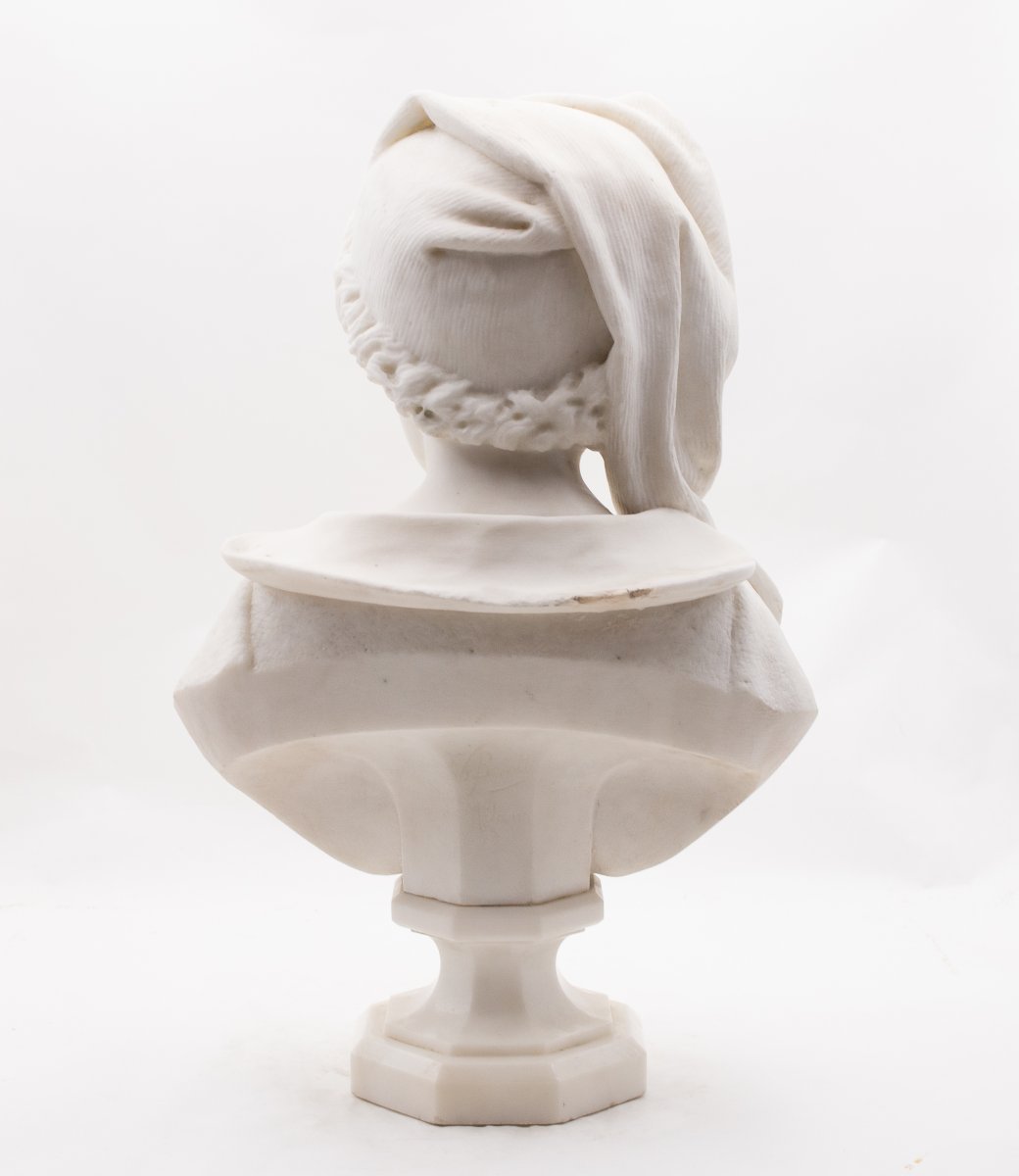 Scultura in marmo "Il Giovane Contemplativo", Fine '800/Inizio '900-photo-4