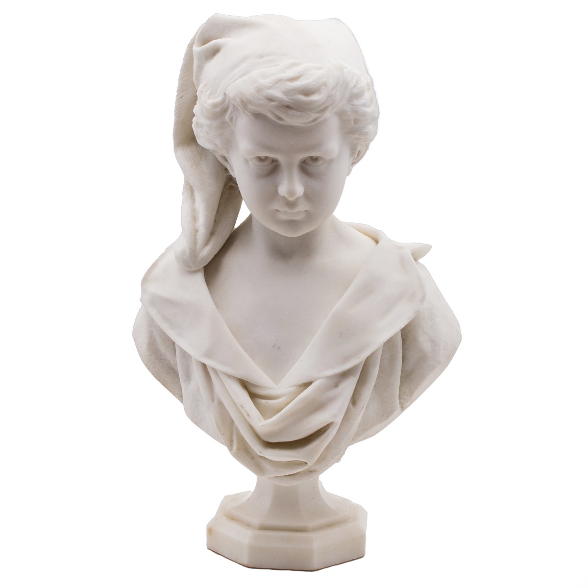 Scultura in marmo "Il Giovane Contemplativo", Fine '800/Inizio '900